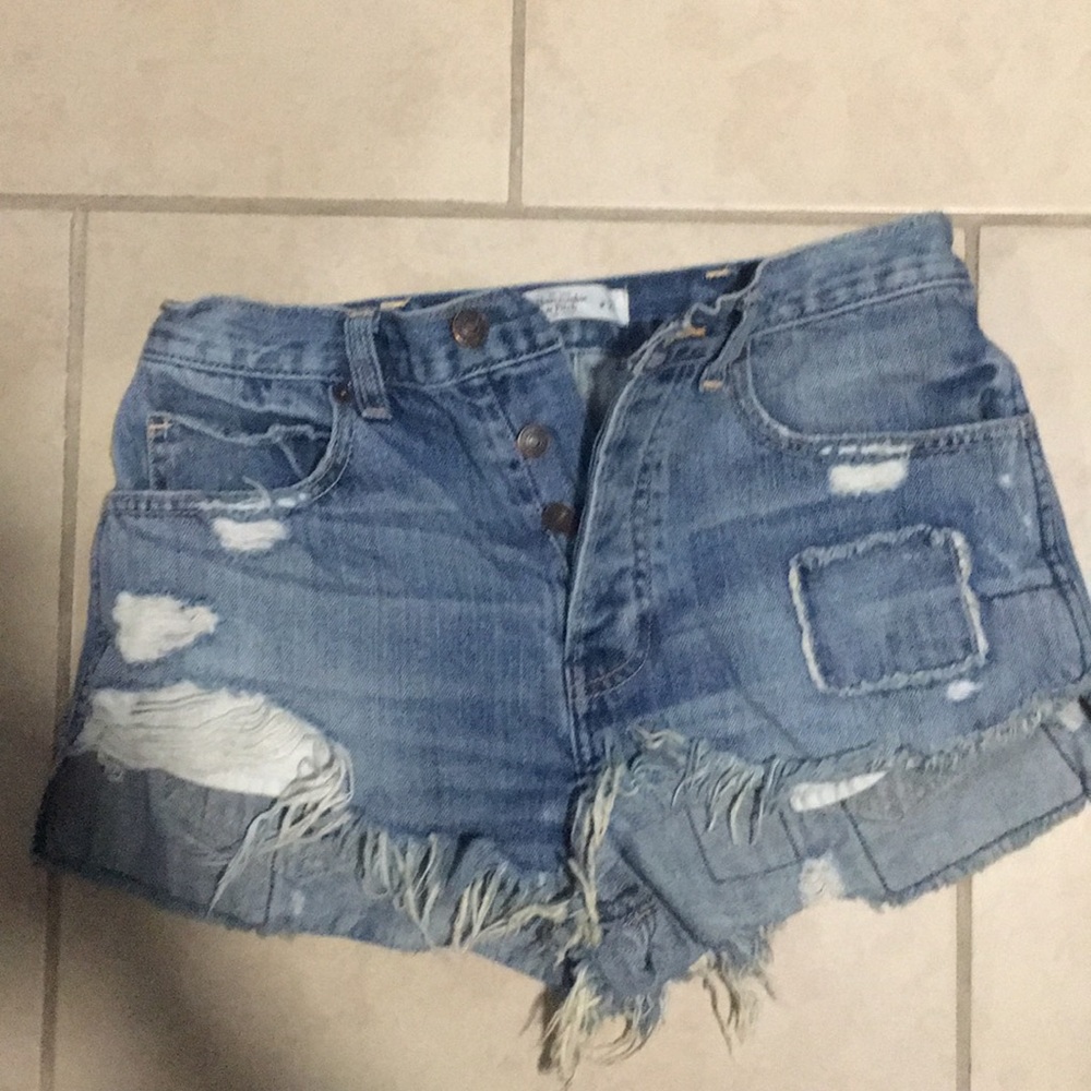 High waisted festival jean shorts